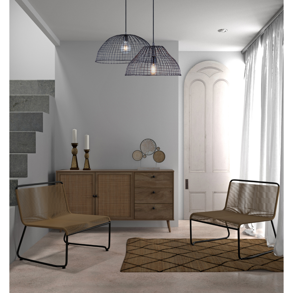 GINKO 3 ΔΙΑΚΟΣΜΗΤΙΚΟ TOTEM 44x11x41 POLYRESIN ΦΥΣΙΚΟ ΜΠΕΖ ΜΕΤΑΛΛΟ ΛΕΥΚΟ - Image 2