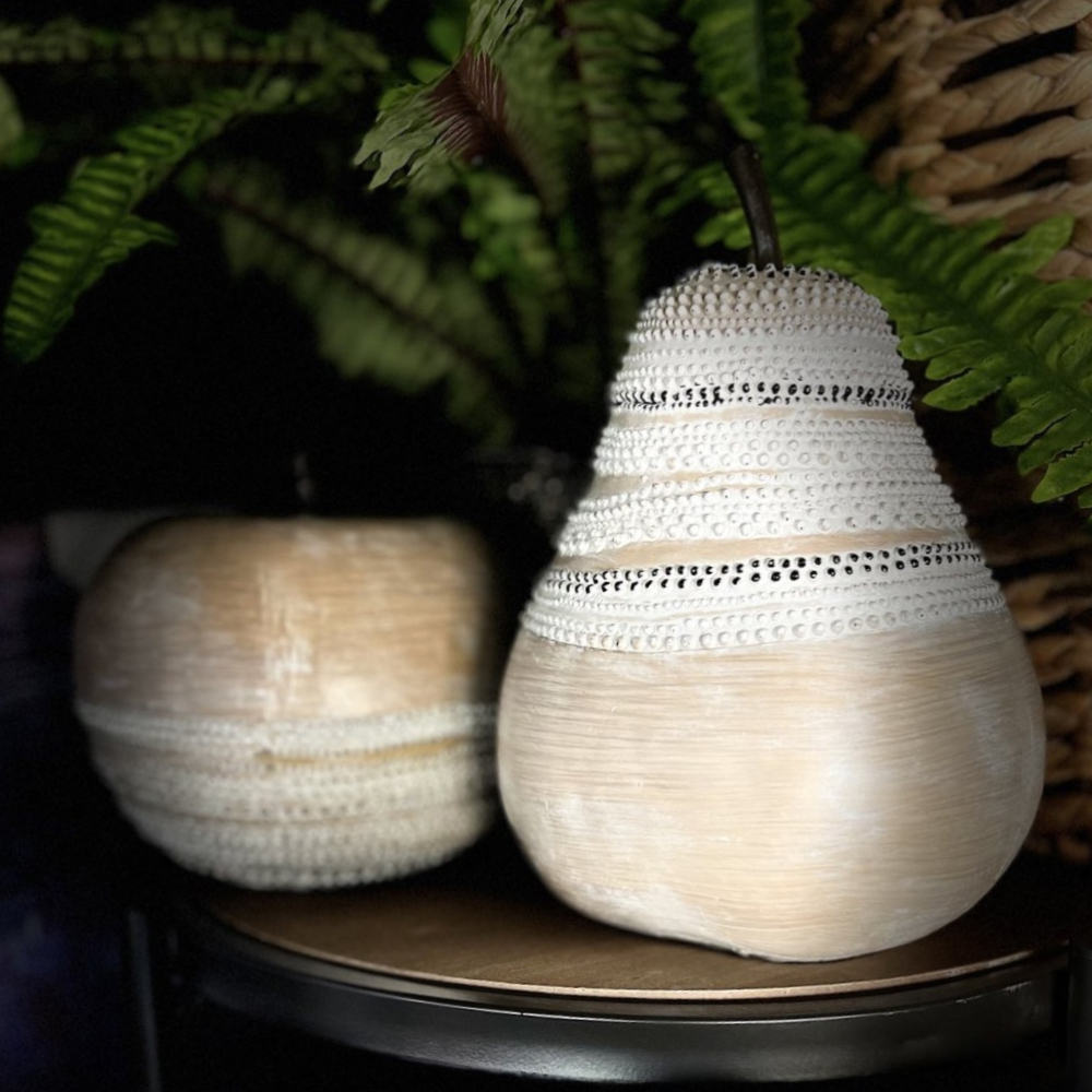 ULMUS ΔΙΑΚΟΣΜΗΤΙΚΟ ΑΧΛΑΔΙ 17x16x23 POLYRESIN ΦΥΣΙΚΟ ΛΕΥΚΟ - Image 3