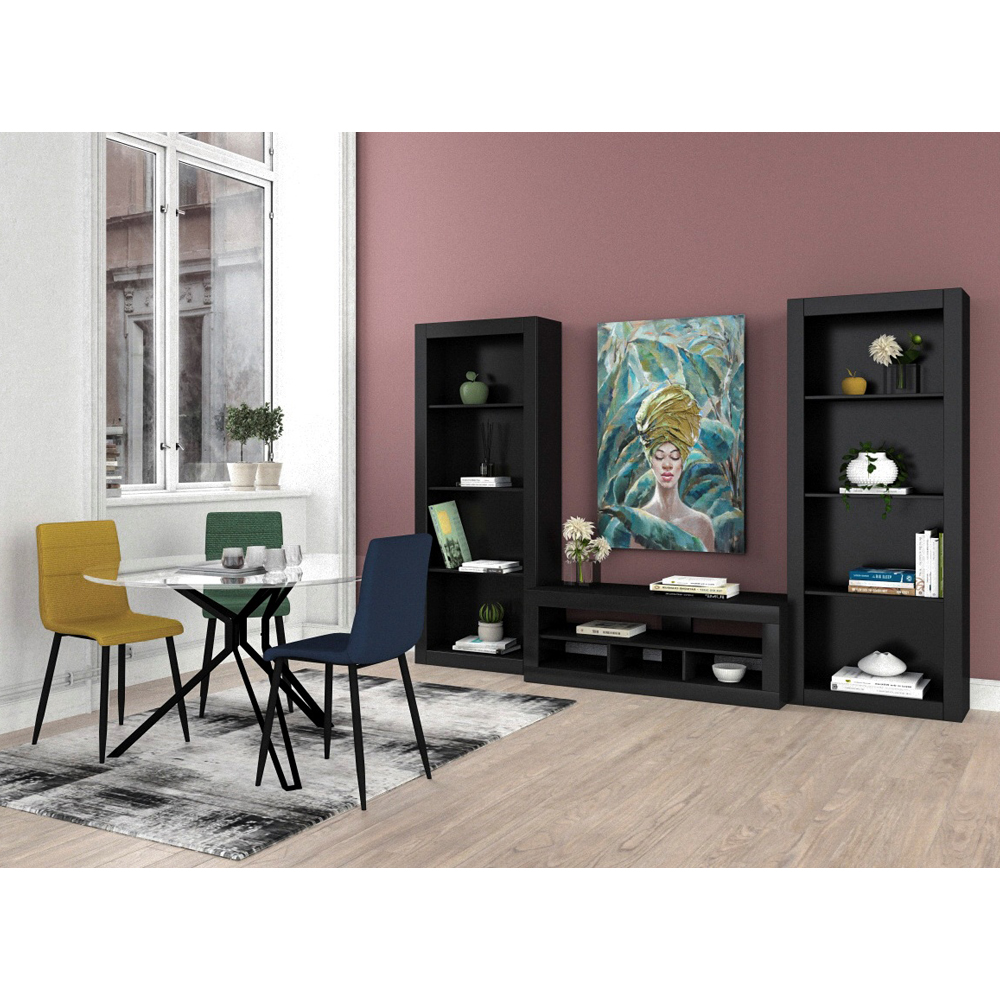 NOIR ΤΡΑΠΕΖΙ ΡΟΤΟΝΤΑ ΜΑΥΡΟ 110x110x75cm - Image 3