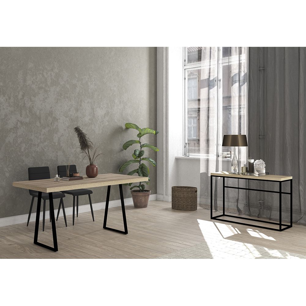 PLEGMA ΤΡΑΠΕΖΙ SONOMA ΜΑΥΡΟ 160x80x76 - Image 3