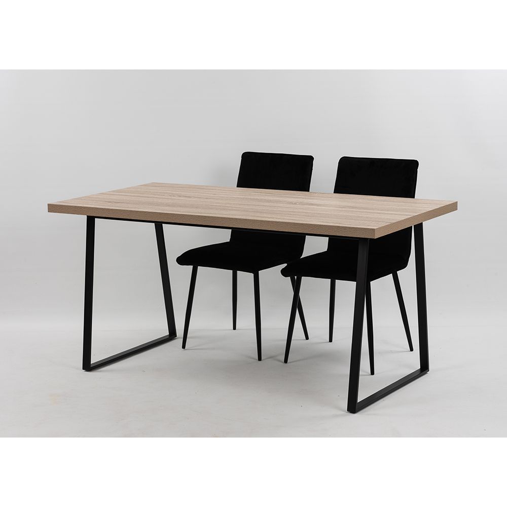 PLEGMA ΤΡΑΠΕΖΙ SONOMA ΜΑΥΡΟ 160x80x76 - Image 5