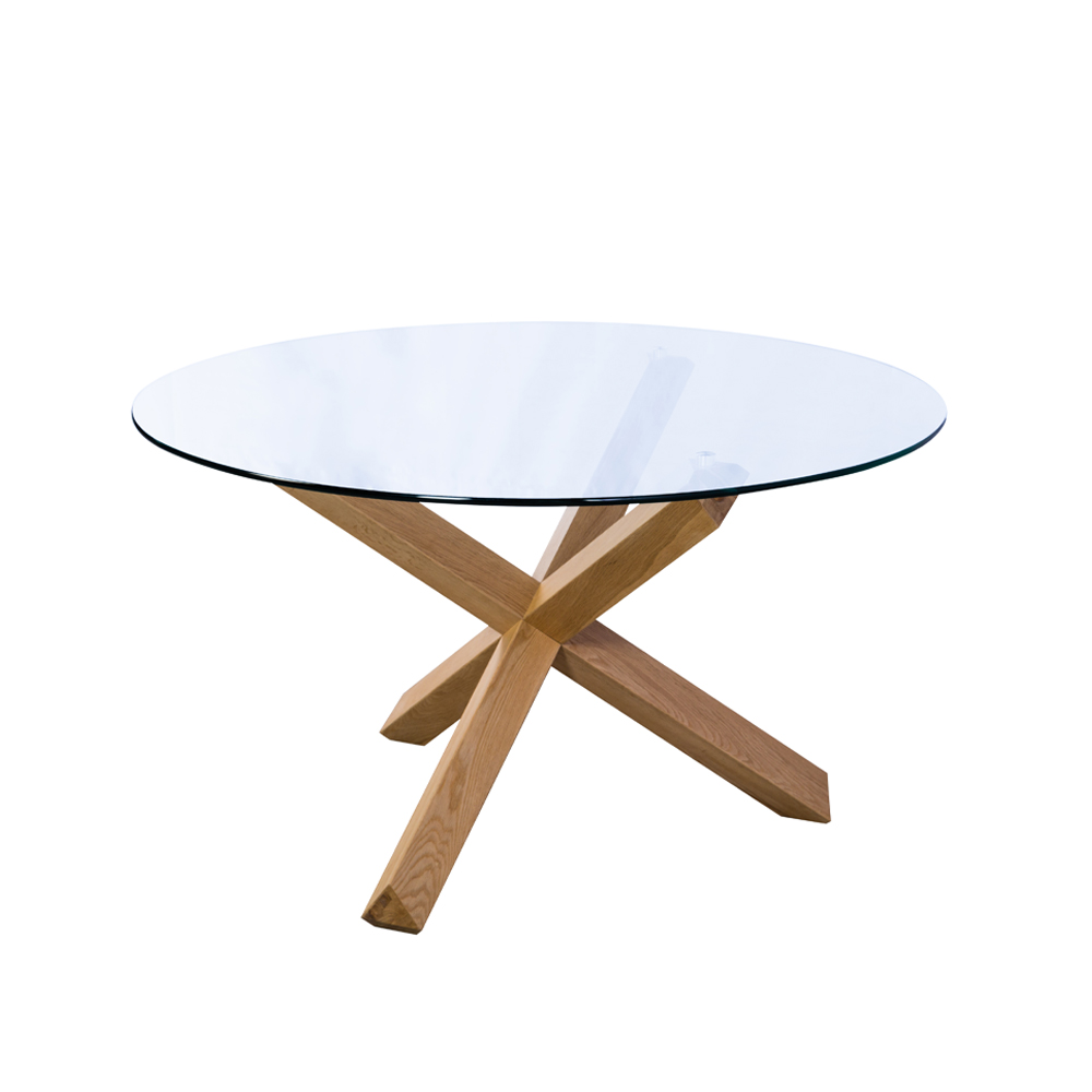 GLASS ΤΡΑΠΕΖΙ ΔΙΑΦΑΝΟ 130x130x75