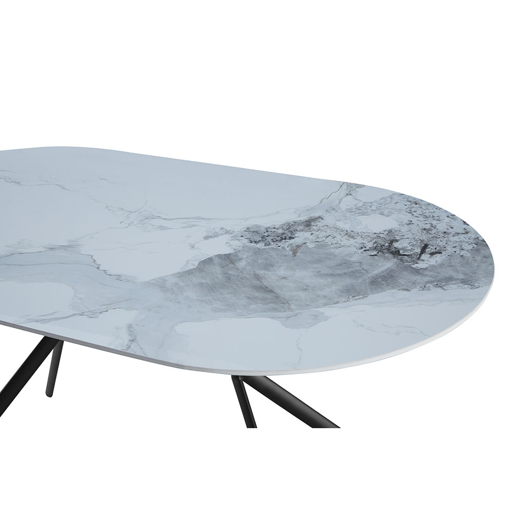 AXIS ΤΡΑΠΕΖΙ OFF WHITE ΜΕ ΟΨΗ ΜΑΡΜΑΡΟΥ 160x90x76 - Image 2