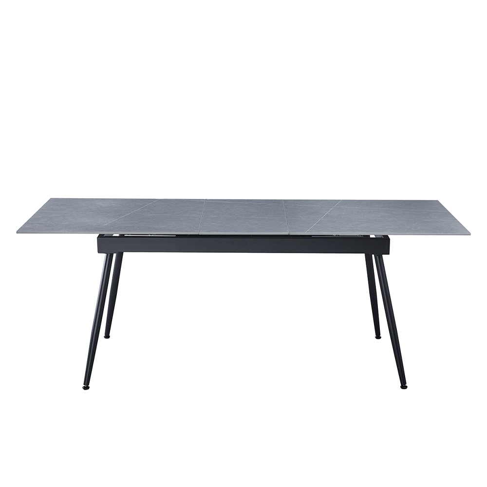 ATLANTIS ΤΡΑΠΕΖΙ ΕΠΕΚΤΕΙΝΟΜΕΝΟ-Η ΓΚΡΙ ΜΕ ΟΨΗ ΜΑΡΜΑΡΟΥ 160x80x75 - Image 4