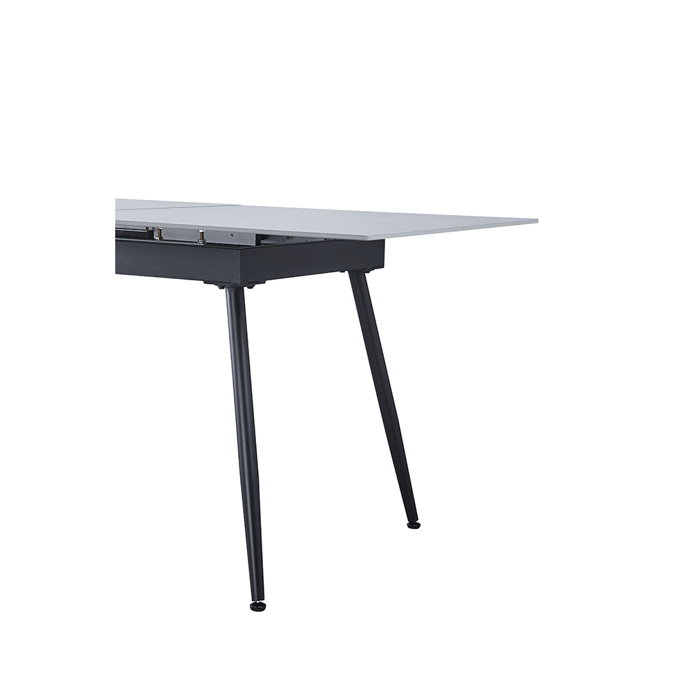 ATLANTIS ΤΡΑΠΕΖΙ ΕΠΕΚΤΕΙΝΟΜΕΝΟ-Η ΓΚΡΙ ΜΕ ΟΨΗ ΜΑΡΜΑΡΟΥ 160x80x75 - Image 5