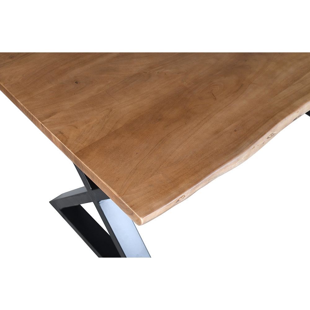 MINGLE ΤΡΑΠΕΖΙ ΚΑΡΥΔΙ ΜΑΥΡΟ 160x80x76 - Image 4