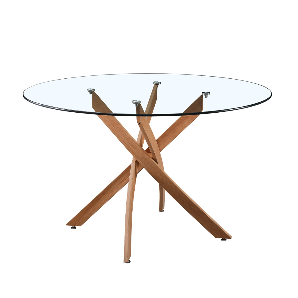 ETERNO ΤΡΑΠΕΖΙ ΔΙΑΦΑΝΟ 120x120x75cm