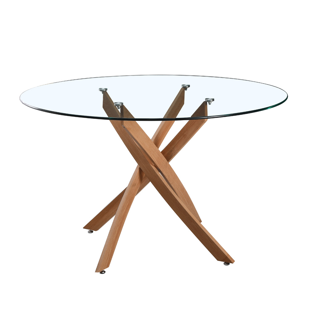 ETERNO ΤΡΑΠΕΖΙ ΔΙΑΦΑΝΟ 120x120x75cm - Image 2