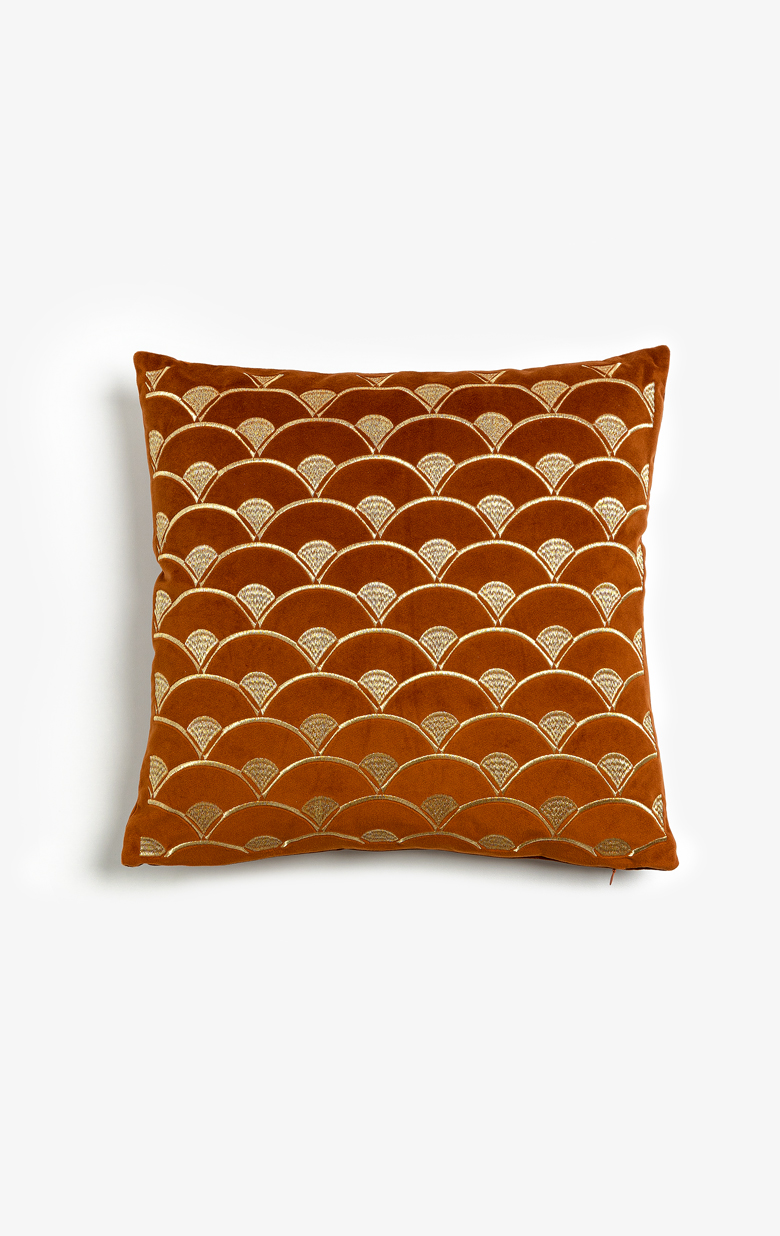 SUNRISE ΔΙΑΚΟΣΜΗΤΙΚΟ ΜΑΞΙΛΑΡΙ 45x45 ΒΕΛΟΥΔΟ TERRACOTTA ΧΡΥΣΟ