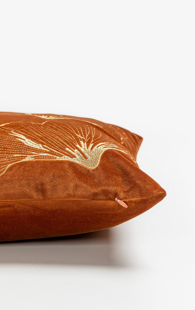 VENTALIA ΔΙΑΚΟΣΜΗΤΙΚΟ ΜΑΞΙΛΑΡΙ 45x45 ΒΕΛΟΥΔΟ TERRACOTTA ΧΡΥΣΟ - Image 3