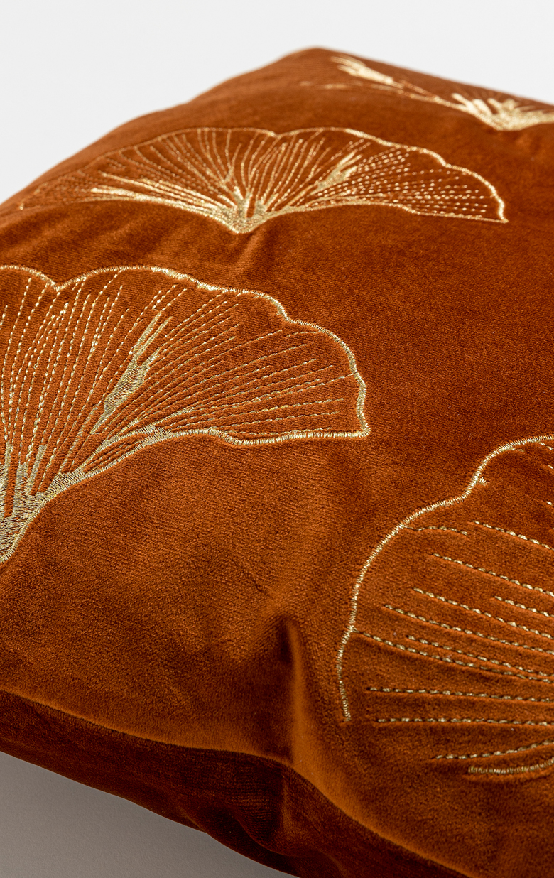 VENTALIA ΔΙΑΚΟΣΜΗΤΙΚΟ ΜΑΞΙΛΑΡΙ 45x45 ΒΕΛΟΥΔΟ TERRACOTTA ΧΡΥΣΟ - Image 4