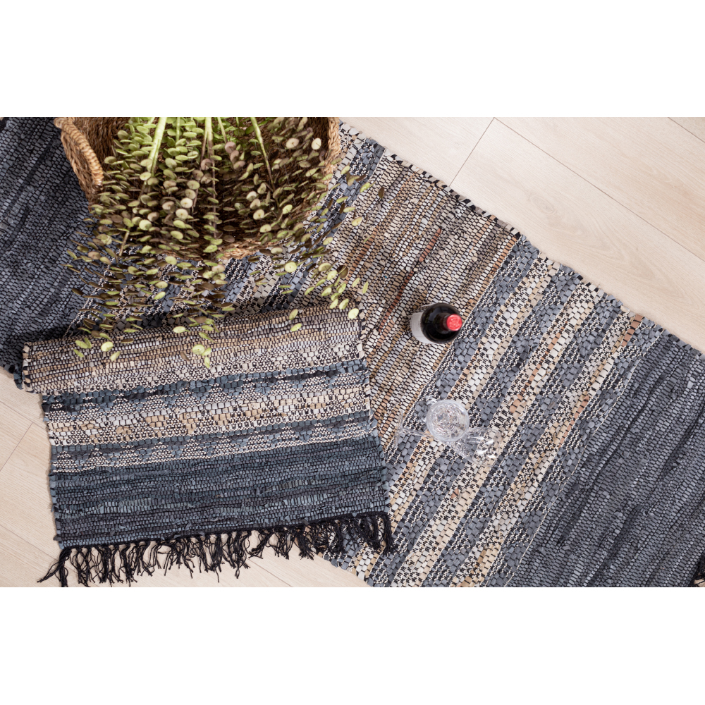 CINDER ΧΑΛΙ ΔΙΑΔΡΟΜΟΥ 70x150 ΔΕΡΜΑ ΜΠΕΖ ΓΚΡΙ - Image 2