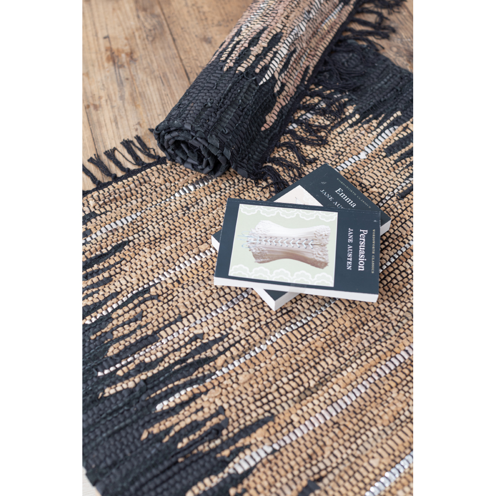 TERRA ΧΑΛΑΚΙ 60x90 ΔΕΡΜΑ ΜΑΥΡΟ ΜΠΕΖ - Image 3