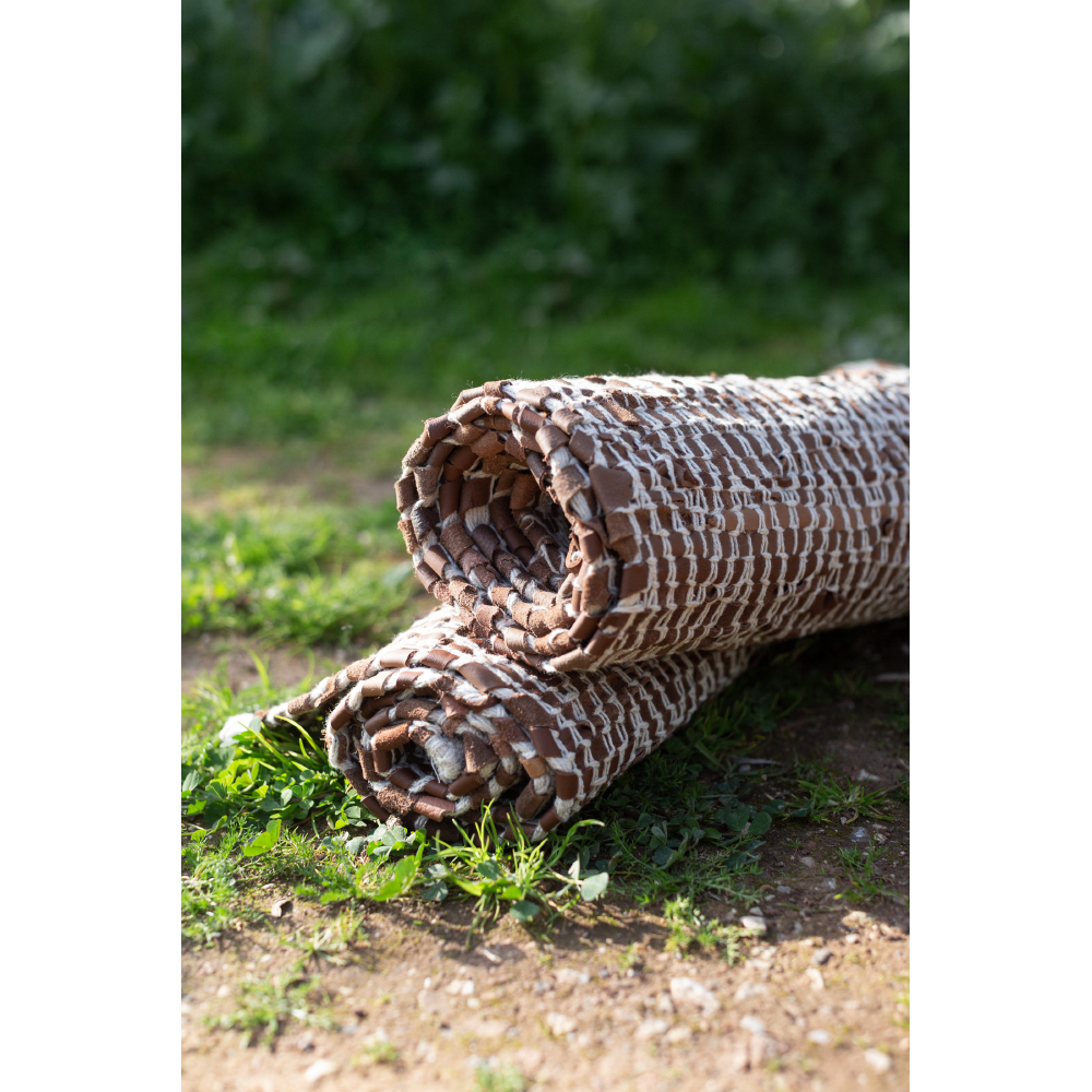 ROMBO ΧΑΛΑΚΙ 60x90 ΔΕΡΜΑ ΚΑΦΕ ΜΠΕΖ - Image 3