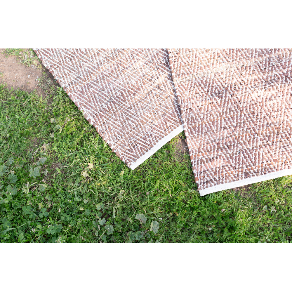 ROMBO ΧΑΛΙ ΔΙΑΔΡΟΜΟΥ 70x150 ΔΕΡΜΑ ΚΑΦΕ ΜΠΕΖ - Image 2