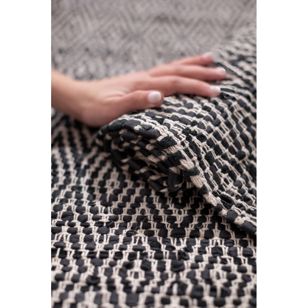 ROMBO ΧΑΛΑΚΙ 60x90 ΔΕΡΜΑ ΜΑΥΡΟ ΜΠΕΖ - Image 3