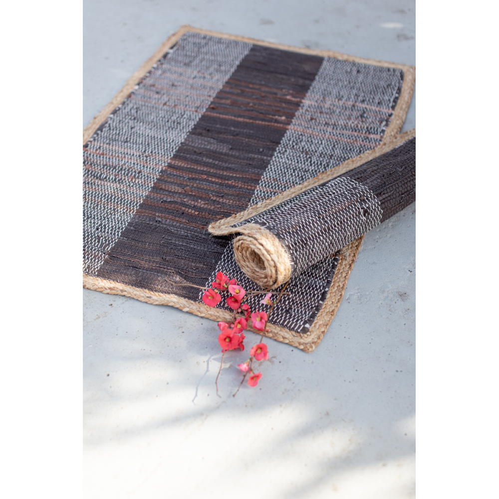 DARK ΧΑΛΑΚΙ 60x90 ΔΕΡΜΑ ΜΑΥΡΟ ΜΠΕΖ ΓΙΟΥΤΑ - Image 2