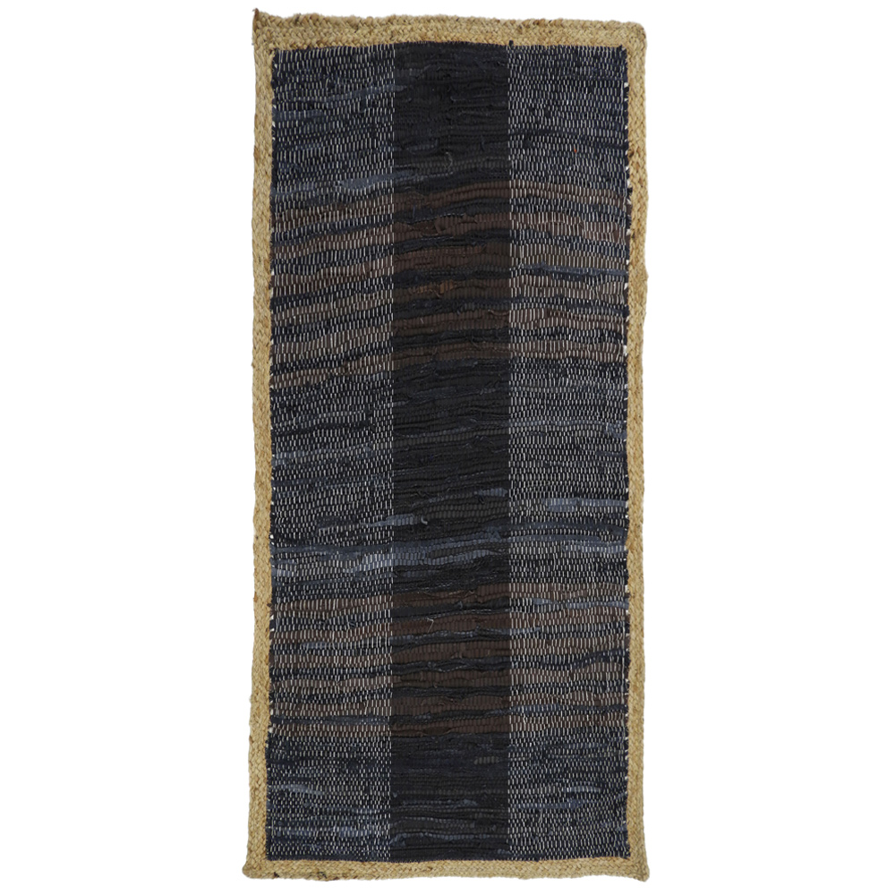 DARK ΧΑΛΙ ΔΙΑΔΡΟΜΟΥ 70x150 ΔΕΡΜΑ ΜΑΥΡΟ ΜΠΕΖ ΓΙΟΥΤΑ