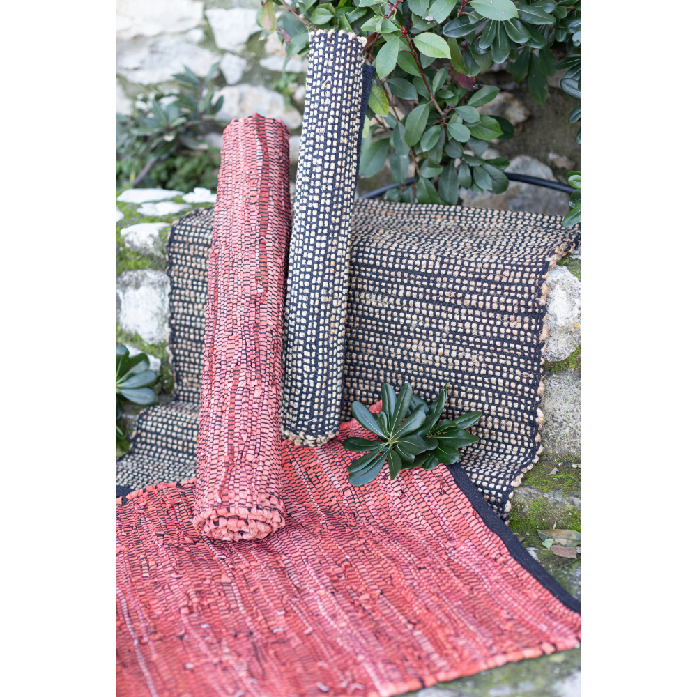 EARTH ΧΑΛΙ ΔΙΑΔΡΟΜΟΥ 70x150 ΓΙΟΥΤΑ ΜΠΕΖ ΜΑΥΡΟ ΒΑΜΒΑΚΙ - Image 3