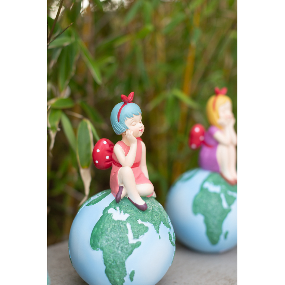 TRAVEL GIRL ΔΙΑΚΟΣΜΗΤΙΚΗ ΦΙΓΟΥΡΑ 13x13x25 POLYRESIN ΠΟΛΥΧΡΩΜΟ - Image 2