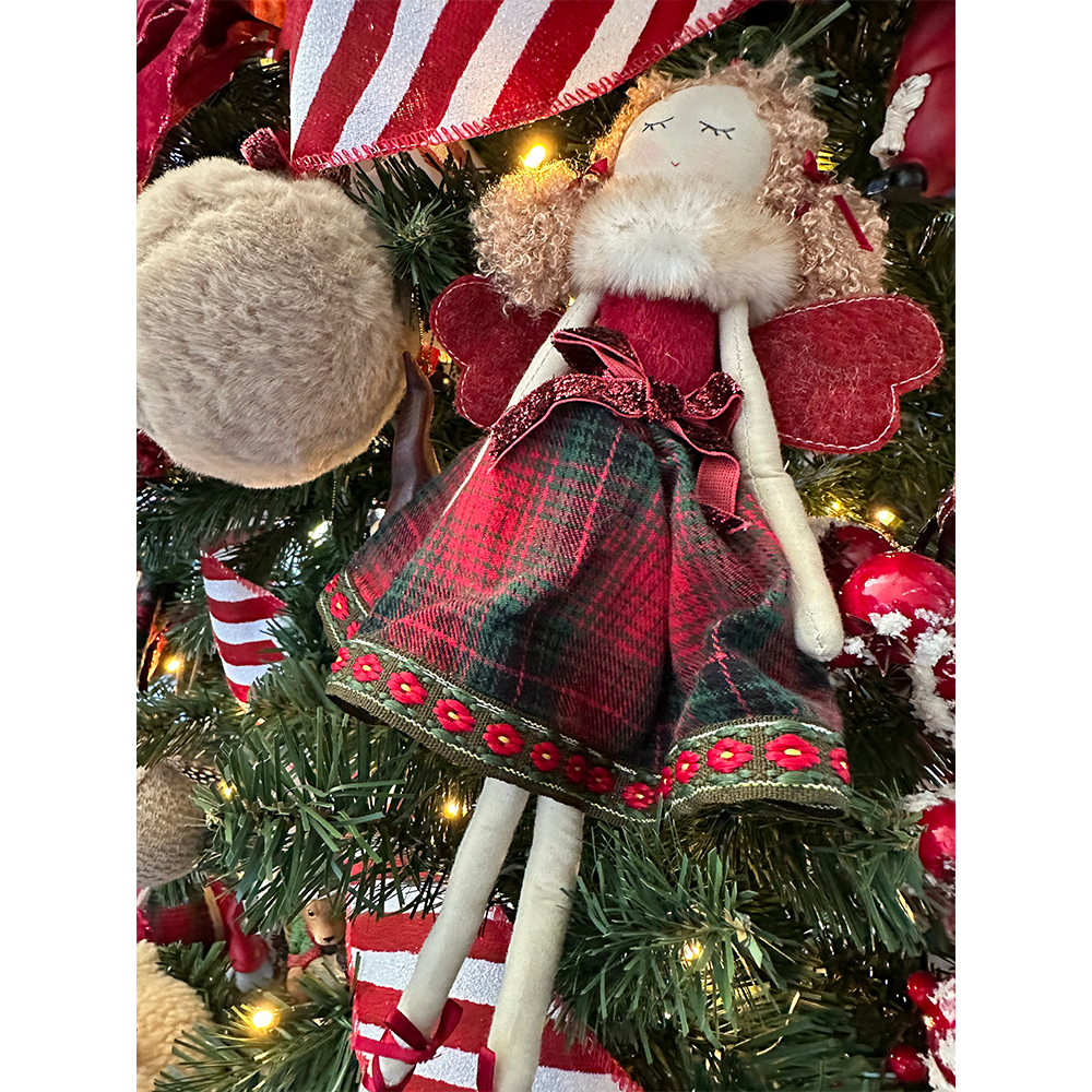 JOY ΧΡΙΣΤΟΥΓΓΕΝΙΑΤΙΚΟ ΣΤΟΛΙΔΙ ΚΟΡΙΤΣΙ 33 ΥΦΑΣΜΑ ΚΟΚΚΙΝΟ ΠΡΑΣΙΝΟ ΜΠΕΖ - Image 2