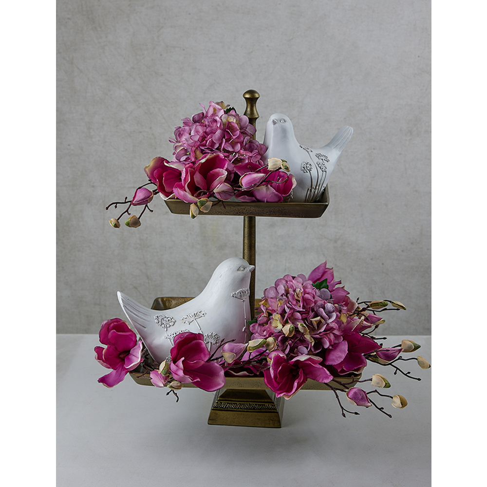 CALIS ΔΙΑΚΟΣΜΗΤΙΚΟ ΠΟΥΛΙ 18x11x14 POLYRESIN ΛΕΥΚΟ ΜΠΕΖ - Image 2