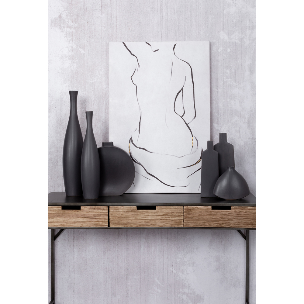 LUI ΒΑΖΟ 11x4x33 ΚΕΡΑΜΙΚΟ ΑΝΘΡΑΚΙ ΜΑΤ - Image 2