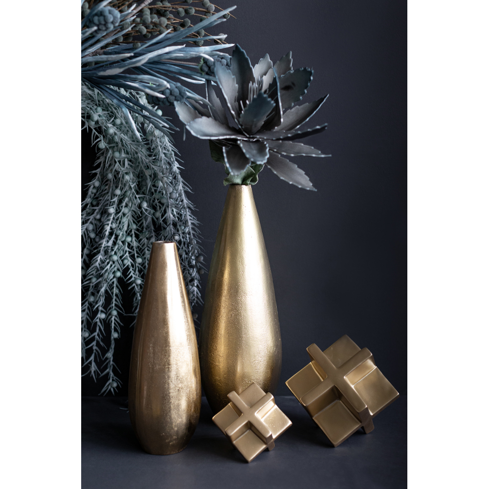 CUBE ΔΙΑΚΟΣΜΗΤΙΚΟ ΚΟΜΠΟΣ 15x15x15 POLYRESIN ΧΡΥΣΟ - Image 2