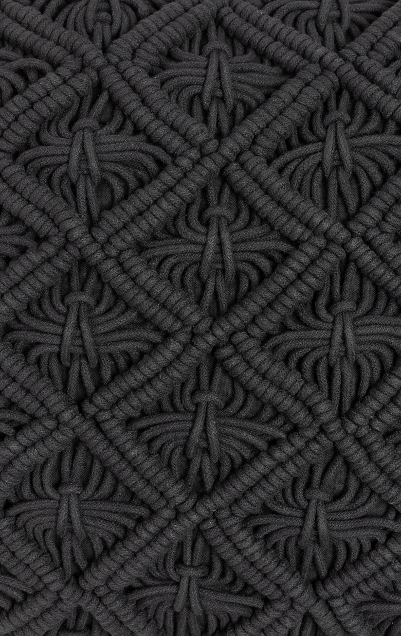 AL MANO ΔΙΑΚΟΣΜΗΤΙΚΟ ΜΑΞΙΛΑΡΙ 45x45x5 ΒΑΜΒΑΚΙ ΜΑΥΡΟ POLYESTER - Image 3