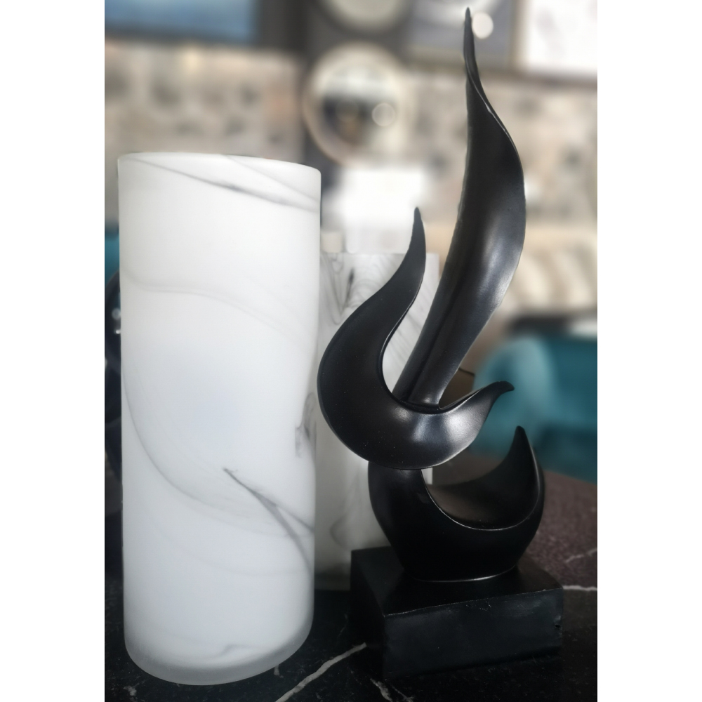 TOBAC ΔΙΑΚΟΣΜΗΤΙΚΟ TOTEM 16x8x39 POLYRESIN ΜΑΥΡΟ - Image 2