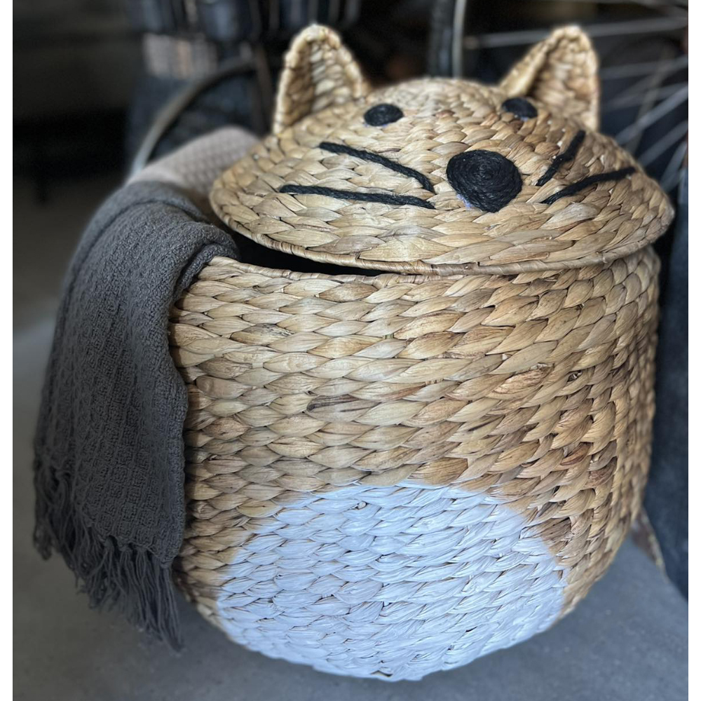 TIGRO ΚΑΛΑΘΙ ΜΕ ΚΑΠΑΚΙ 36x36x56 ΥΑΚΙΝΘΟΣ ΦΥΣΙΚΟ ΛΕΥΚΟ ΣΙΔΕΡΟ - Image 2