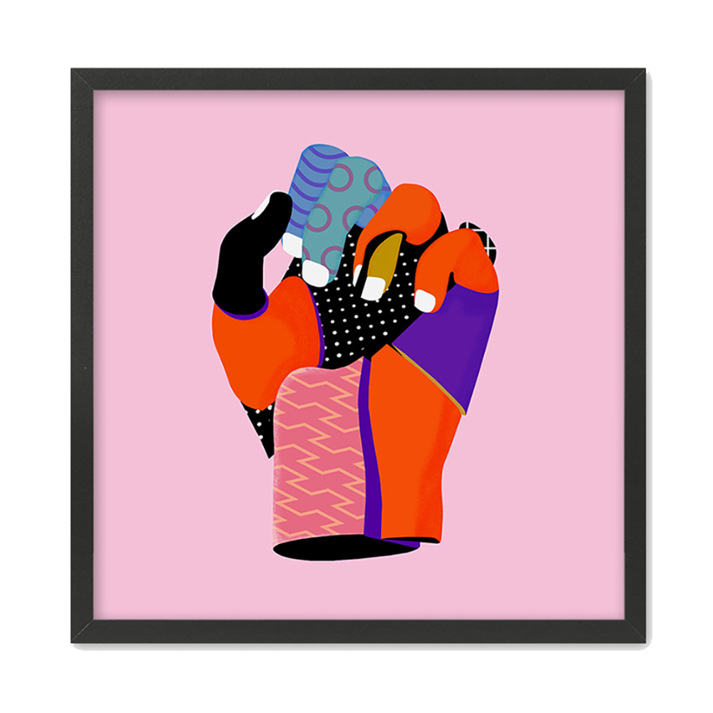 JACINTO ΠΙΝΑΚΑΣ SET 2ΤΜΧ 50x50x2 MDF ΠΟΛΥΧΡΩΜΟ ΧΑΡΤΙ ΜΑΥΡΟ - Image 3