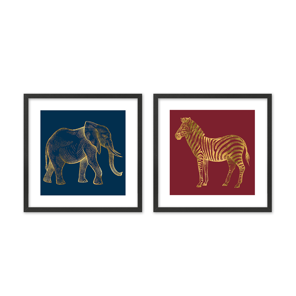 VASARI ΠΙΝΑΚΑΣ SET 2ΤΕΜ 50x50x2 MDF ΠΟΛΥΧΡΩΜΟ ΧΑΡΤΙ ΜΑΥΡΟ