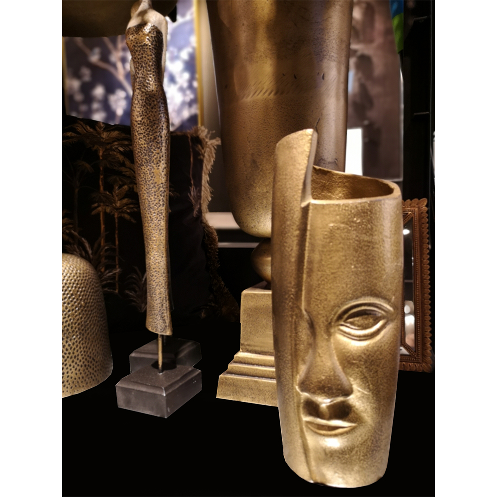 KEREN ΒΑΖΟ 10x10x25 ΑΛΟΥΜΙΝΙΟ ΧΡΥΣΟ ΑΝΤΙΚΕ - Image 2