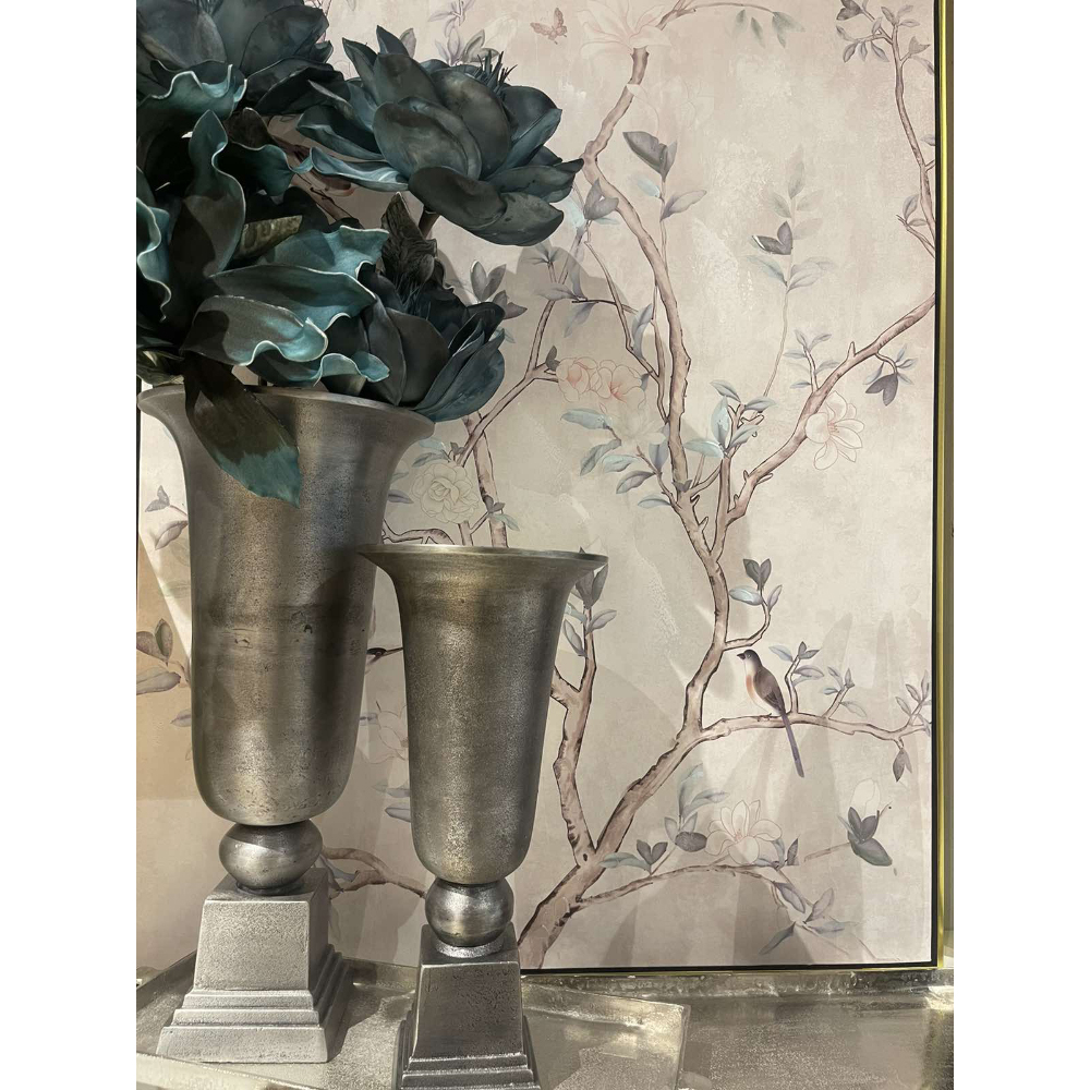 DEVI ΒΑΖΟ ΣΕΤ 2ΤΜΧ 24x24x50 ΑΛΟΥΜΙΝΙΟ ΑΣΗΜΙ ΑΝΤΙΚΕ - Image 2