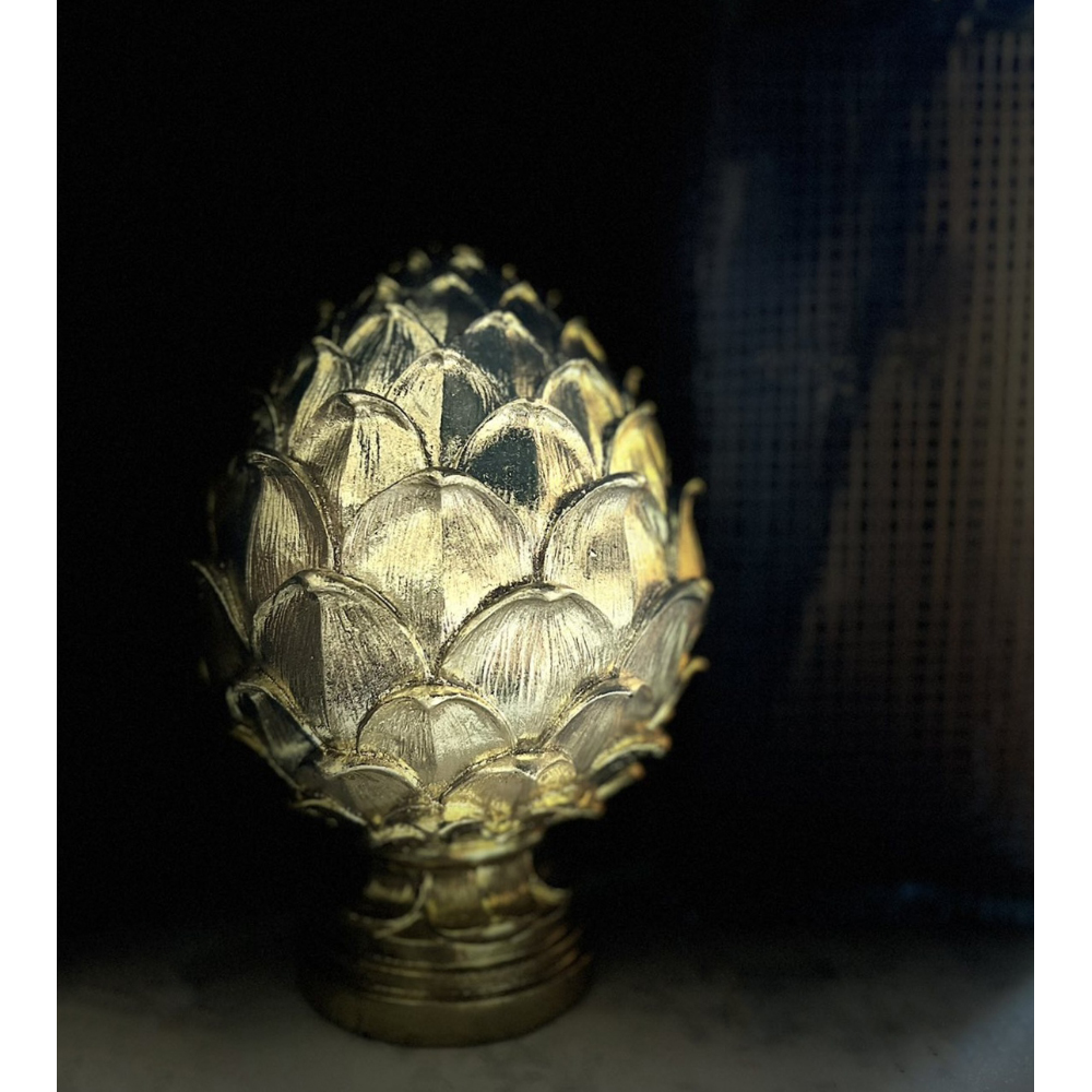 GOLDEN PINUS ΔΙΑΚΟΣΜΗΤΙΚΟ TOTEM 16x16x25 POLYRESIN ΧΡΥΣΟ - Image 2