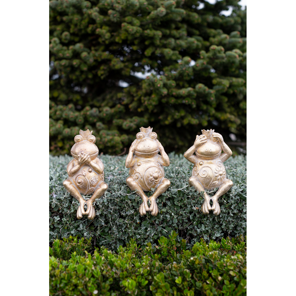 GRENOUILLE ΔΙΑΚΟΣΜΗΤΙΚΟ ΒΑΤΡΑΧΟΣ 11x10x23 POLYRESIN ΧΡΥΣΟ - Image 2