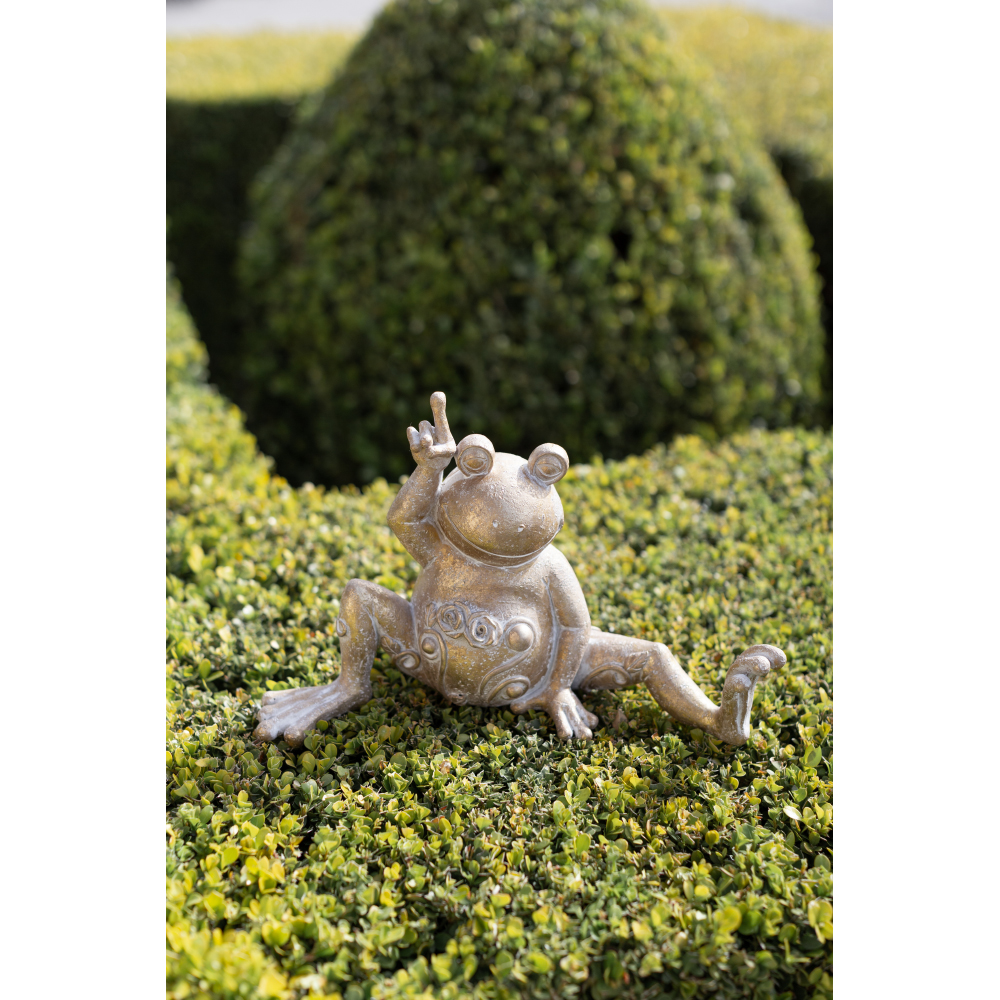 YOGA FROG ΔΙΑΚΟΣΜΗΤΙΚΟ ΒΑΤΡΑΧΟΣ 32x14x20 POLYRESIN ΧΡΥΣΟ - Image 3