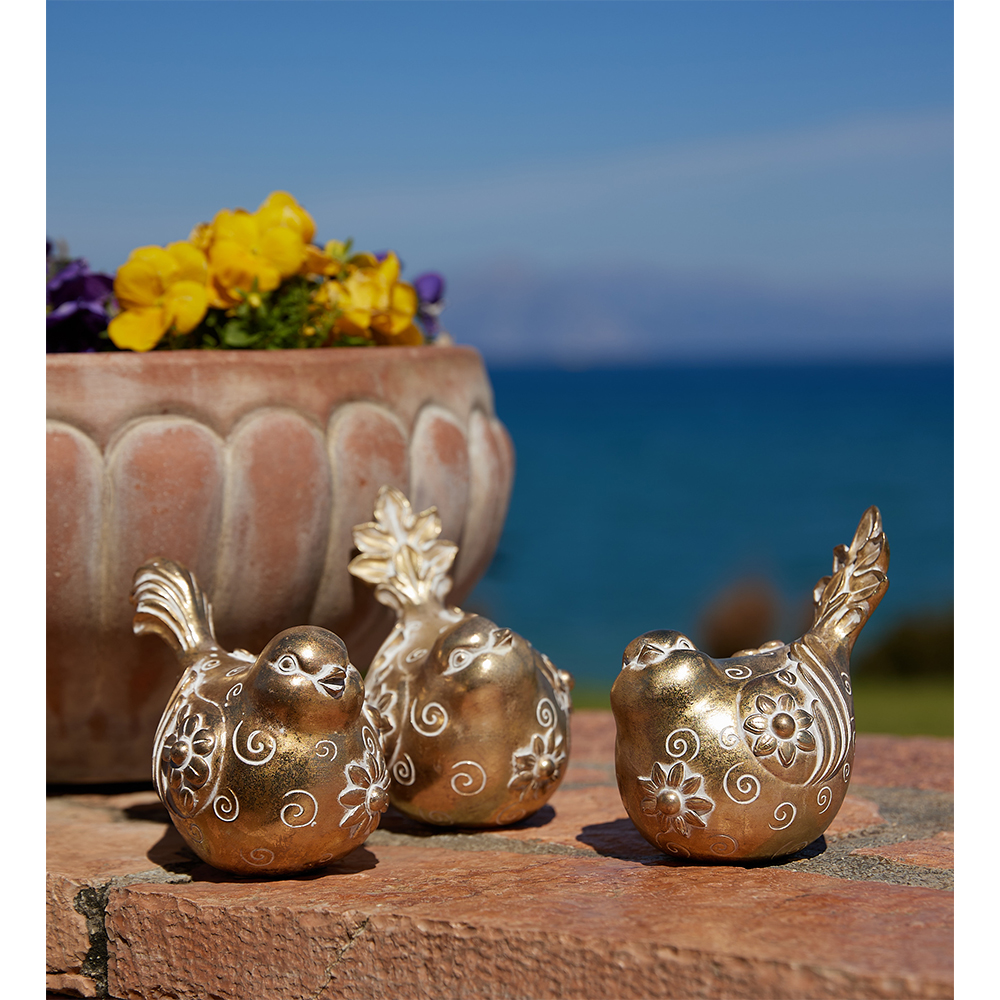 HOOPOE ΔΙΑΚΟΣΜΗΤΙΚΟ ΠΟΥΛΙ 12x11x17 POLYRESIN ΧΡΥΣΟ - Image 2