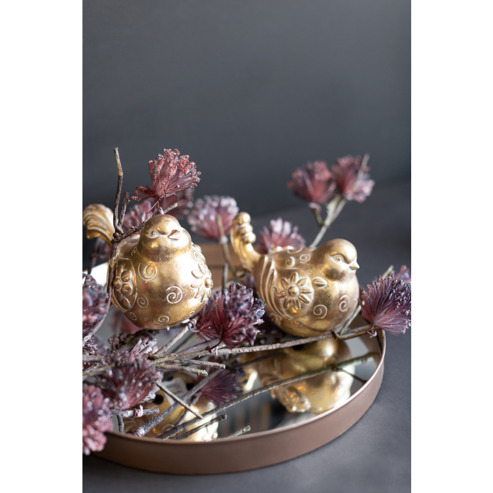 HOOPOE ΔΙΑΚΟΣΜΗΤΙΚΟ ΠΟΥΛΙ 12x11x17 POLYRESIN ΧΡΥΣΟ - Image 3