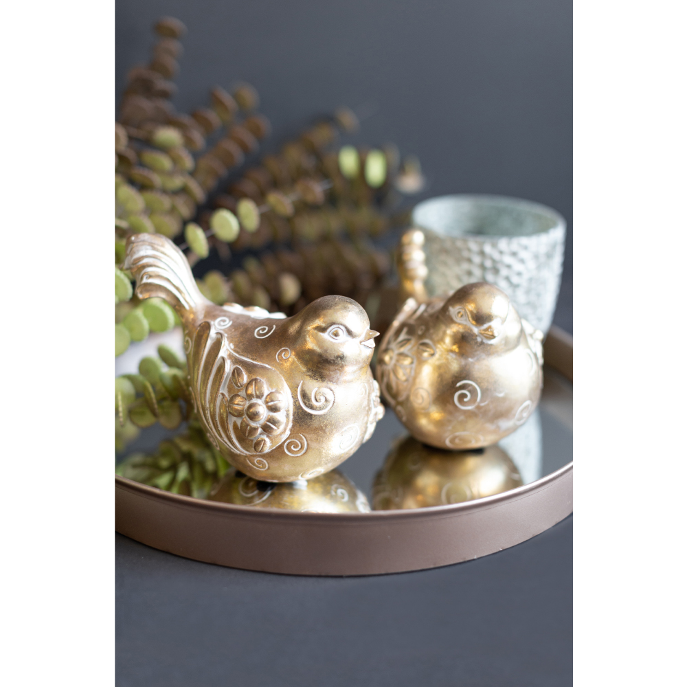 HOOPOE ΔΙΑΚΟΣΜΗΤΙΚΟ ΠΟΥΛΙ 12x11x17 POLYRESIN ΧΡΥΣΟ - Image 4