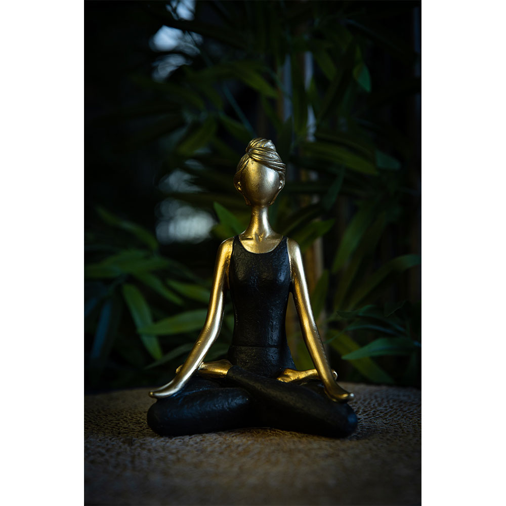 VASANTA ΔΙΑΚΟΣΜΗΤΙΚΗ ΦΙΓΟΥΡΑ 14x9x20 POLYRESIN ΧΡΥΣΟ ΜΑΥΡΟ - Image 2