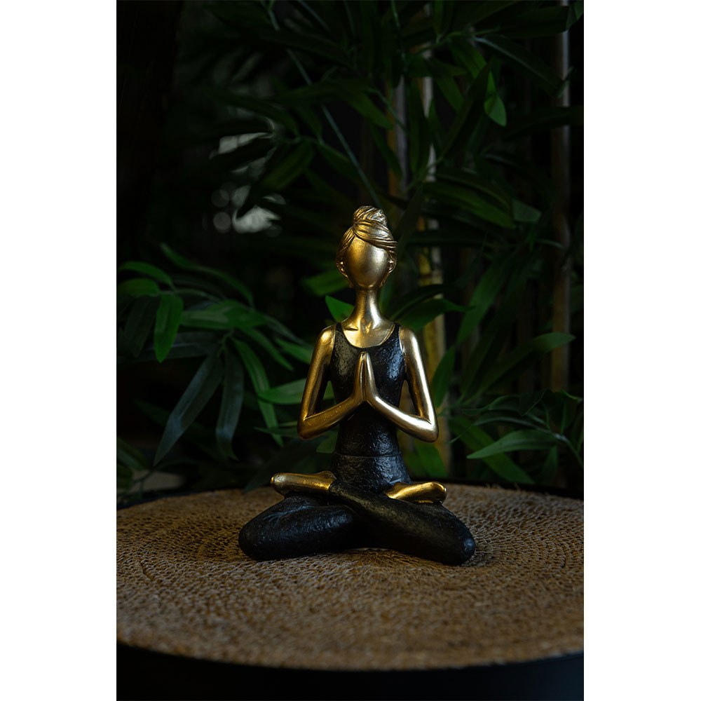 VASANTA ΔΙΑΚΟΣΜΗΤΙΚΗ ΦΙΓΟΥΡΑ 14x9x19 POLYRESIN ΧΡΥΣΟ ΜΑΥΡΟ - Image 2