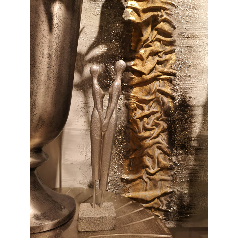 ENSEMBLE ΔΙΑΚΟΣΜΗΤΙΚΗ ΦΙΓΟΥΡΑ 8x5x31 POLYRESIN ΑΣΗΜΙ - Image 3