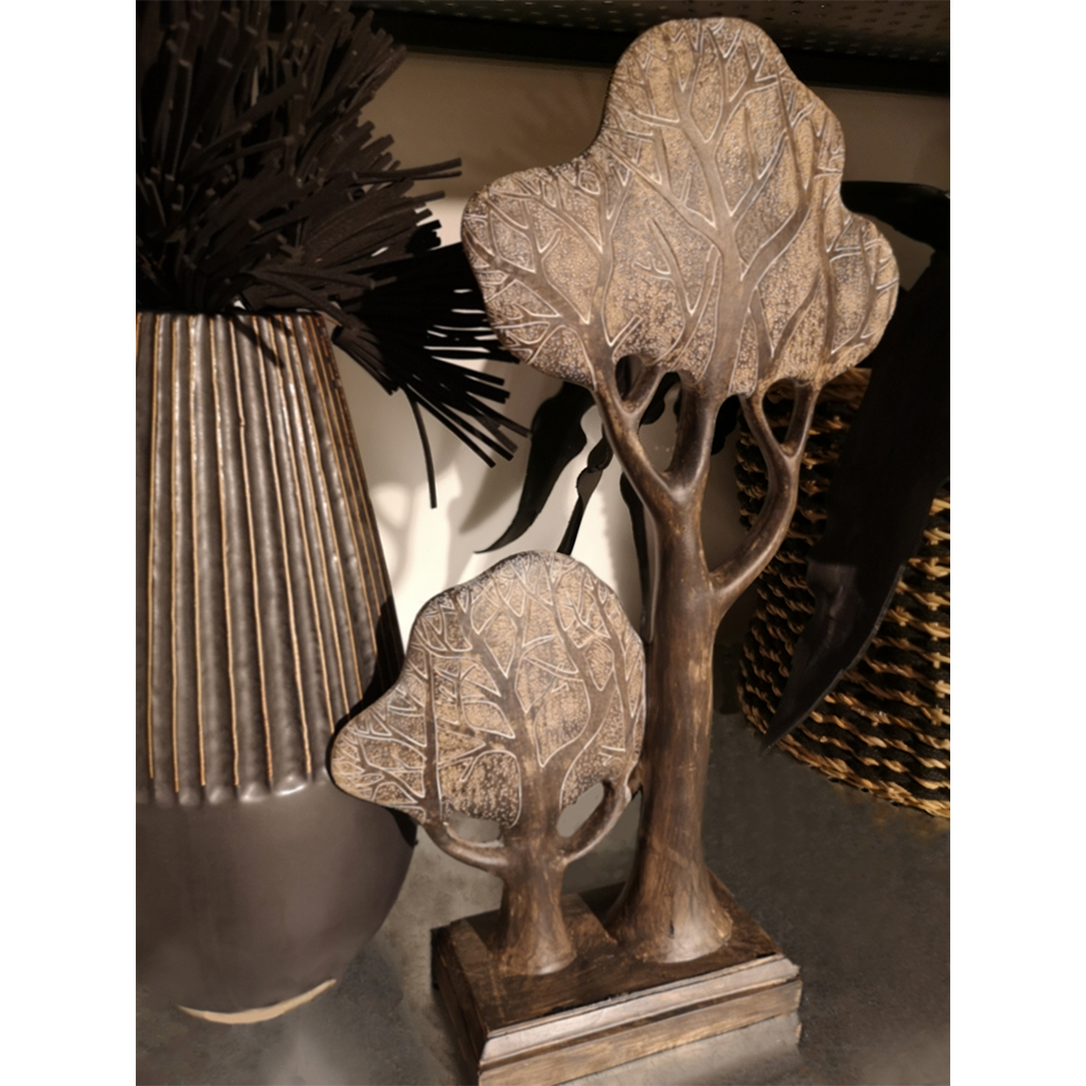 FORET 1 ΔΙΑΚΟΣΜΗΤΙΚΟ ΔΕΝΤΡΟ 27x9x44 POLYRESIN ΚΑΦΕ ΜΠΕΖ - Image 2