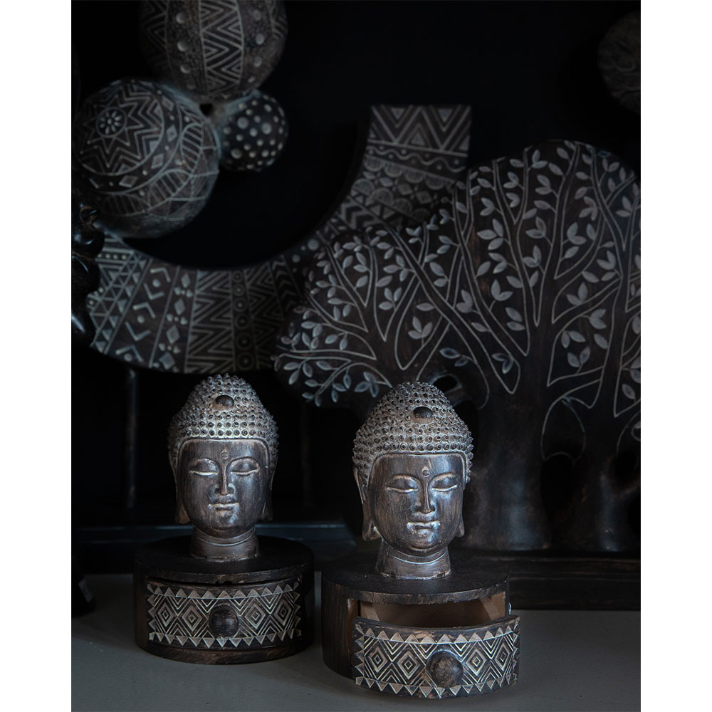 BADBA ΔΙΑΚΟΣΜΗΤΙΚΟ ΒΟΥΔΑΣ 10x11x15 POLYRESIN ΚΑΦΕ ΛΕΥΚΟ - Image 3