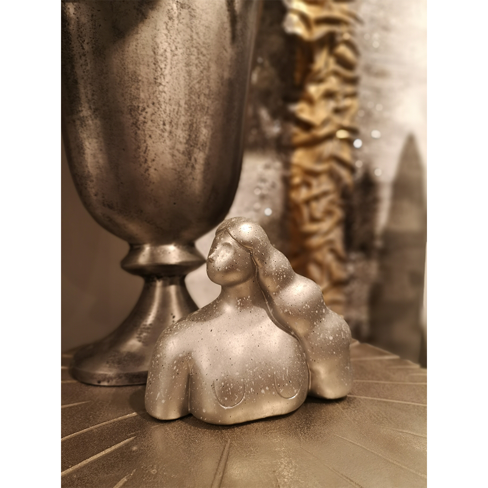 CHEVEU SILVER 1 ΔΙΑΚΟΣΜΗΤΙΚΗ ΦΙΓΟΥΡΑ 20x10x19 POLYRESIN ΑΣΗΜΙ - Image 3