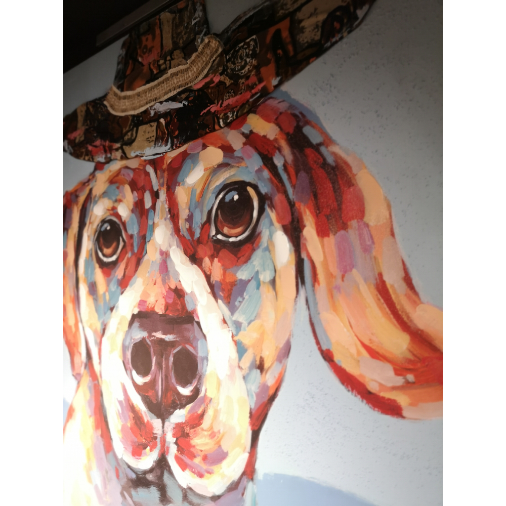 IMBA DOG ΠΙΝΑΚΑΣ ΔΙΑΚΟΣΜΗΣΗΣ 100x100x3 ΚΑΜΒΑΣ ΠΟΛΥΧΡΩΜΟ ΞΥΛΟ - Image 2