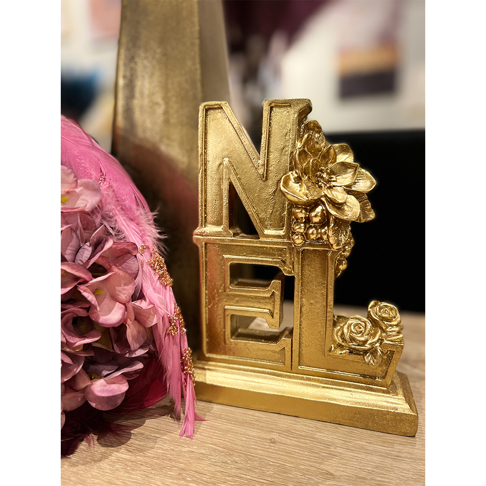 NOEL ΧΡΙΣΤΟΥΓΕΝΝΙΑΤΙΚΟ ΔΙΑΚΟΣΜΗΤΙΚΟ 16x5x20 POLYRESIN ΧΡΥΣΟ - Image 2