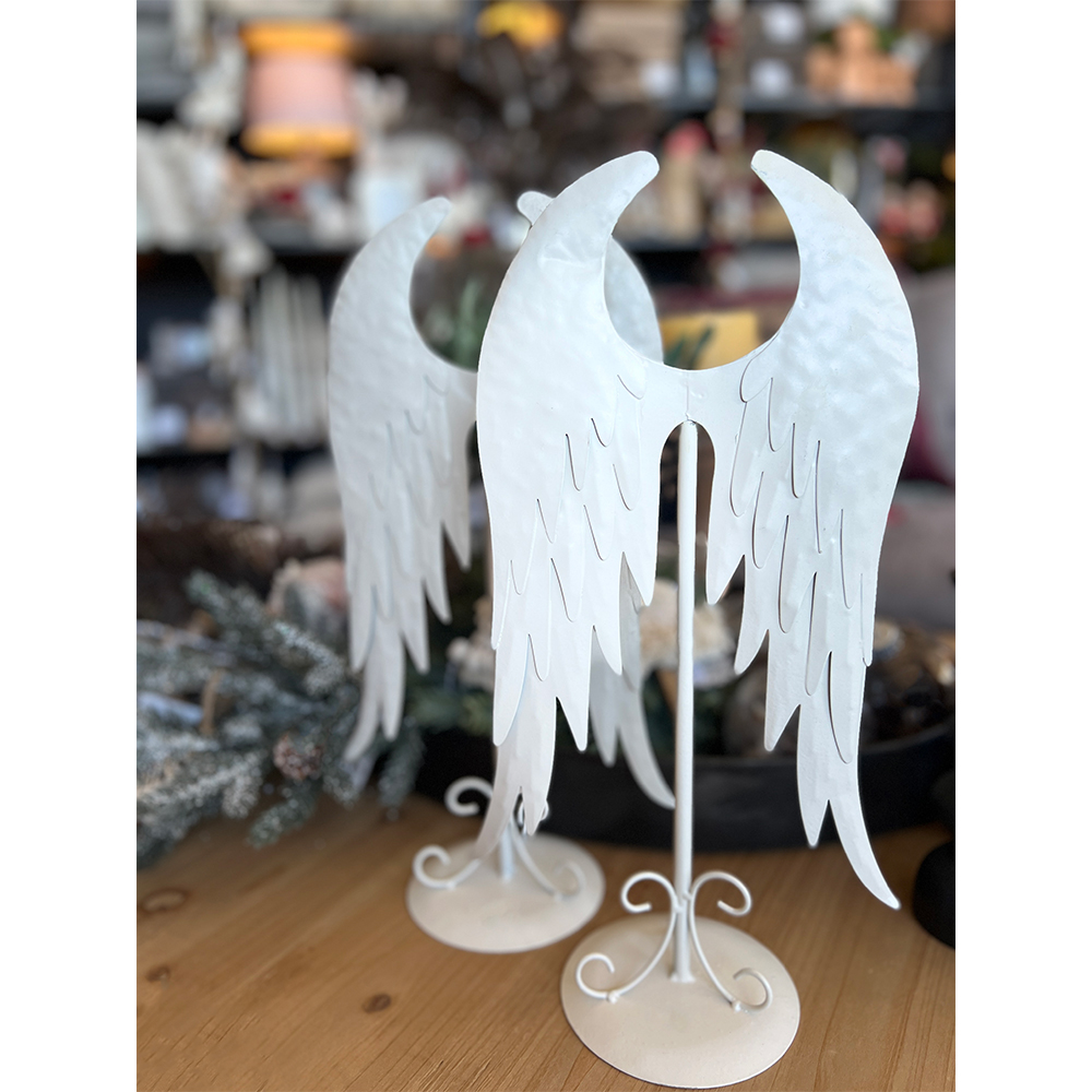 ARTEMIS ΔΙΑΚΟΣΜΗΤΙΚΟ ΦΤΕΡΟ 22x12x40 ΜΕΤΑΛΛΟ ΛΕΥΚΟ - Image 2